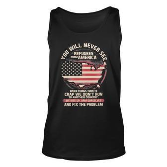 Veteran Patriot Refugees From America Veteran115 Navy Soldier Army Military Unisex Tank Top - Monsterry