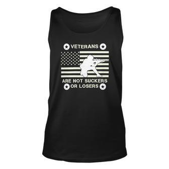 Veteran Veterans Are Not Suckers Or Losers 214 Navy Soldier Army Military Unisex Tank Top - Monsterry