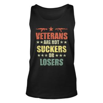 Veteran Veterans Day Are Not Suckers Or Losers 136 Navy Soldier Army Military Unisex Tank Top - Monsterry AU