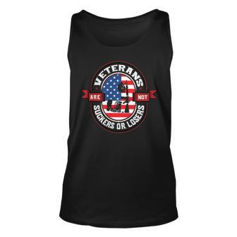 Veteran Veterans Day Are Not Suckers Or Losers 205 2 Navy Soldier Army Military Unisex Tank Top - Monsterry