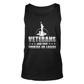 Veteran Veterans Day Are Not Suckers Or Losers 320 Navy Soldier Army Military Unisex Tank Top - Monsterry AU