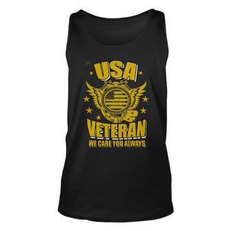 Veteran Veterans Day Usa Veteran We Care You Always 637 Navy Soldier Army Military Unisex Tank Top - Monsterry DE