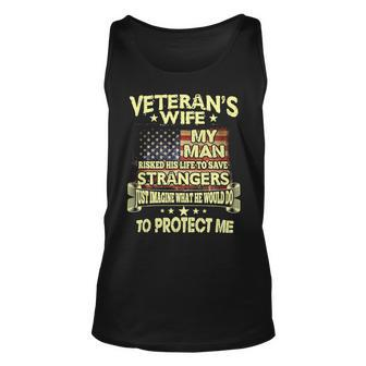 Veteran Veterans Day Wifewomens Proud Veterans Wife 123 Navy Soldier Army Military Unisex Tank Top - Monsterry