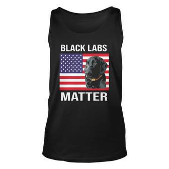 Veterans Day Black Labs Lives Matter Parody Labrador Dog Unisex Tank Top | Mazezy