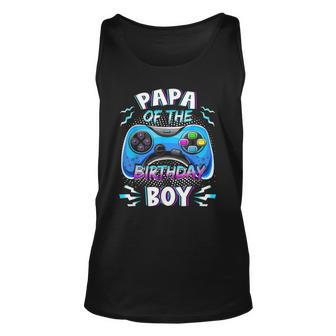 Video Game Birthday Party Papa Of The Birthday Boy Matching Unisex Tank Top | Mazezy