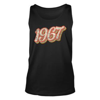 Vintage 1967 Text 54Th Birthday Retro 54 Year Old Unisex Tank Top - Seseable