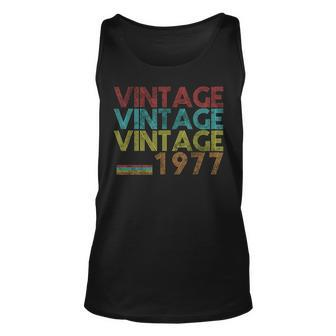 Vintage 1977- 40 Years Old 40Th Birthday 70S Gift Unisex Tank Top - Seseable