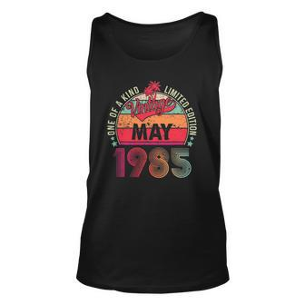 Vintage 37Th Birthday Awesome Since May 1985 Gift Unisex Tank Top | Mazezy
