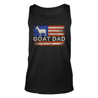 Vintage American Flag Goat Animal Lover Goat Dad 4Th Of July Unisex Tank Top - Seseable