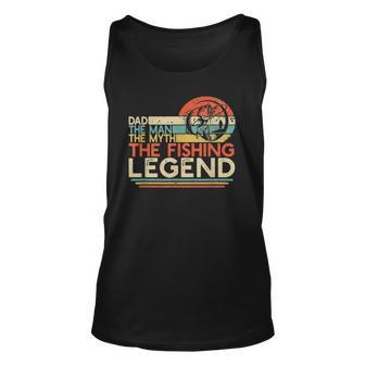 Mens Vintage Bass Fishing Dad Man The Myth The Legend Fisherman Classic Tank Top | Mazezy