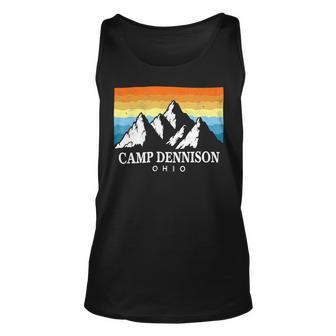 Vintage Camp Dennison Ohio Mountain Hiking Souvenir Print T Shirt Unisex Tank Top - Monsterry