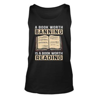Vintage Censorship Book Reading Nerd I Read Banned Books Unisex Tank Top | Mazezy