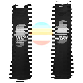 Vintage City Trip Amsterdam Retro Unisex Tank Top | Mazezy