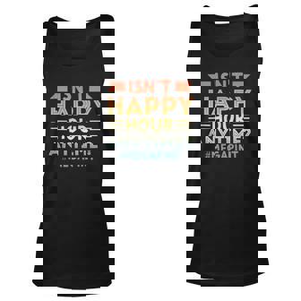 Vintage Isnt Happy Hour Anytime Mega Pint Unisex Tank Top | Mazezy