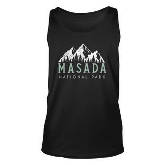 Vintage Masada National Park Southern District Of Israel Unisex Tank Top | Mazezy