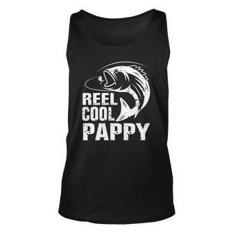 Vintage Reel Cool Pappy Fishing Fathers Day Gift Unisex Tank Top | Mazezy