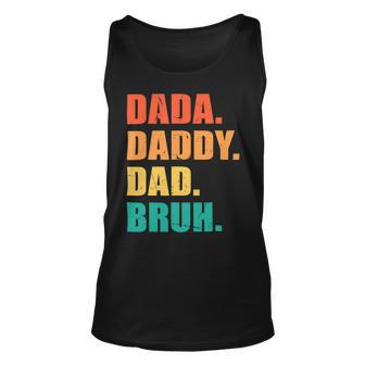 Vintage Retro Fathers Day Outfit Dada Daddy Dad Bruh 8 Shirt Unisex Tank Top | Favorety