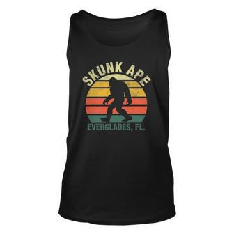 Vintage Retro Skunk Ape Florida Everglades Swamp Bigfoot Unisex Tank Top | Mazezy