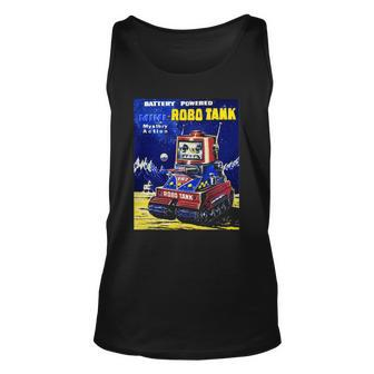 Vintage Robot Tank Japanese American Old Retro Collectible Unisex Tank Top | Mazezy