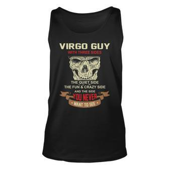 Virgo Guy I Have 3 Sides Virgo Guy Birthday Unisex Tank Top - Seseable
