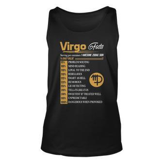 Virgo Zodiac Virgo Facts Birthday Unisex Tank Top - Seseable