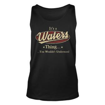 Waters Shirt Personalized Name Gifts T Shirt Name Print T Shirts Shirts With Name Waters Unisex Tank Top - Seseable