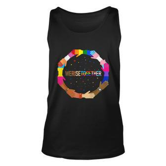 We Rise Together LGBTQ Pride Social Justice Equality Ally Unisex Tank Top - Monsterry