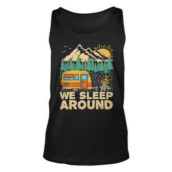 We Sleep Funny Camping Unisex Tank Top | Favorety