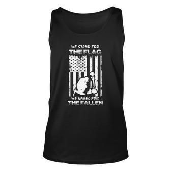 We Stand For The Flag Kneel For The Fallen Jumper Unisex Tank Top | Mazezy