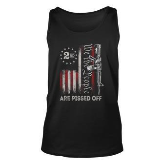 We The People Are Pissed Off Vintage Us America Flag Guns Unisex Tank Top | Mazezy
