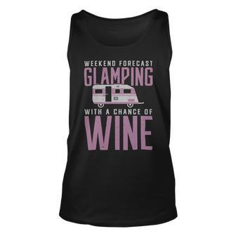 Weekend Forecast Camping With A Chance 18 Shirt Unisex Tank Top | Favorety CA