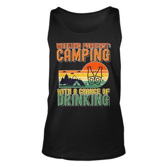 Weekend Forecast Camping With A Chance 19 Shirt Unisex Tank Top | Favorety AU