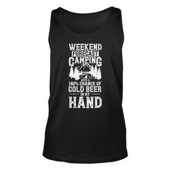 Weekend Forecast Camping With A Chance Active 24 Shirt Unisex Tank Top | Favorety CA