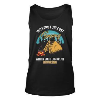 Weekend Forecast Camping With A Good 15 Shirt Unisex Tank Top | Favorety CA