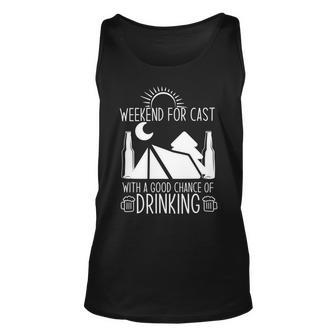 Weekend Forecast Camping With A Good 17 Shirt Unisex Tank Top | Favorety DE