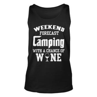 Weekend Forecast Camping With Wine 12 Shirt Unisex Tank Top | Favorety AU