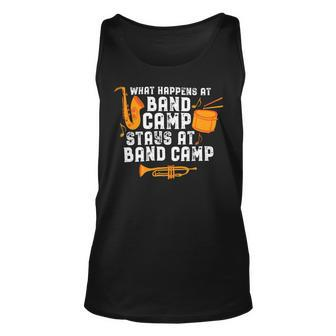 What Happens At Band Camp Stays At Camp Funny Marching Band T Shirt Unisex Tank Top - Monsterry UK