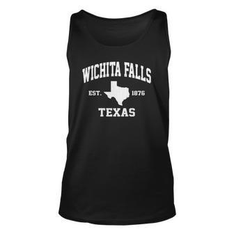 Wichita Falls Texas Tx Vintage State Athletic Style Unisex Tank Top | Mazezy