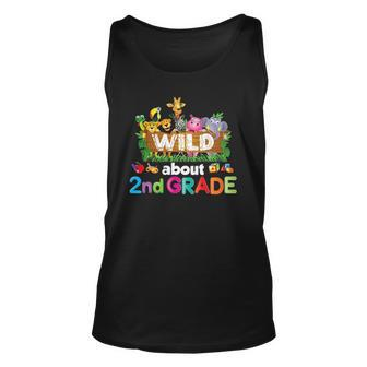 Wild About 2Nd Second Grade Teacher Student Back To School Unisex Tank Top | Mazezy