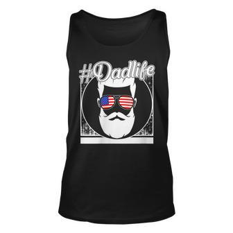 Womens 4Th Of July Dad Life Sunglasses American Father Independence Unisex Tank Top - Seseable
