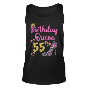 Womens 55Th Birthday Queen 55 Years Fifty-Five Unisex Tank Top - Seseable