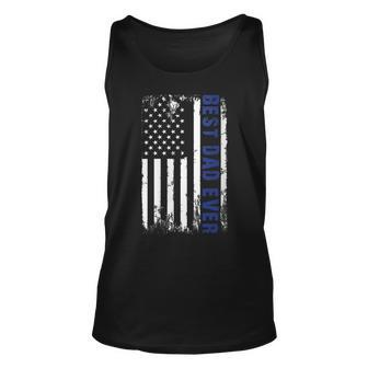 Womens Best Dad Ever Military Pride - 4Th Of July Usa Flag Unisex Tank Top - Seseable