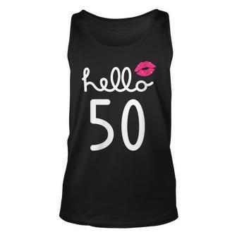 Womens Hello 50 Year Old 50Th Birthday Chapter 50 For Women Unisex Tank Top - Seseable