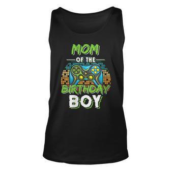 Womens Mom Of The Birthday Boy Matching Video Gamer Birthday Party Unisex Tank Top - Seseable