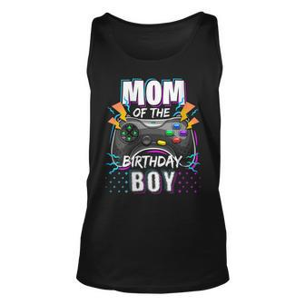 Womens Mom Of The Birthday Boy Matching Video Gamer Birthday Party V3 Unisex Tank Top - Seseable