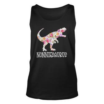 Womens Nonniesaurus Nonnie Saurus Gift For Grandma Unisex Tank Top | Mazezy