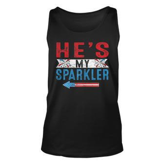 Womens Shes My Firecracker Funny 4Th July Matching Couples For Him Unisex Tank Top - Seseable