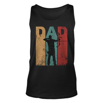 Womens Vintage Archery Dad Fathers Day Archer Daddy 4Th Of July Unisex Tank Top - Seseable