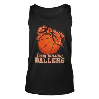 Womens Vintage Busy Raising Ballers Basketball Player Mother 92 Basketball Unisex Tank Top - Seseable