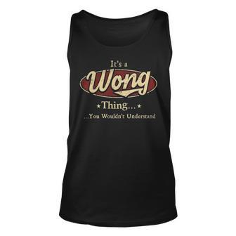 Wong Shirt Personalized Name Gifts T Shirt Name Print T Shirts Shirts With Name Wong Unisex Tank Top - Seseable
